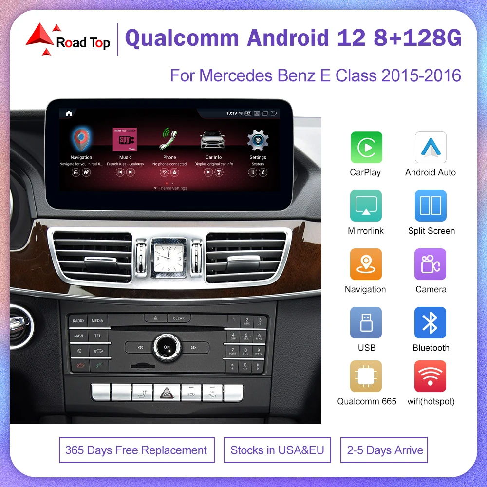 Android 12 8+128G Qualcomm Car Touch Screen Radio For Mercedes Benz E Class 2015-2016 IPS LTE Wifi BT Carplay Display W212 S212
Android 12 8+128G Qualcomm Car Touch Screen Radio For Mercedes Benz E Class 2015-2016 IPS LTE Wifi BT Carplay Display W212 S212