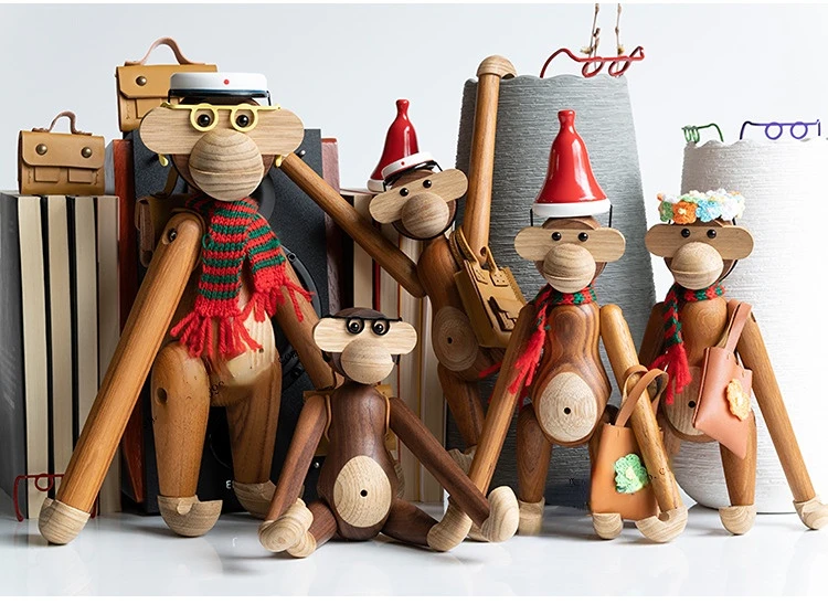 1PC Danish Handmade Black Walnut Monkey Puppet Monkey Decorations Creative Decoration Craft Gifts
1PC Danish Handmade Black Walnut Monkey Puppet Monkey Decorations Creative Decoration Craft Gifts