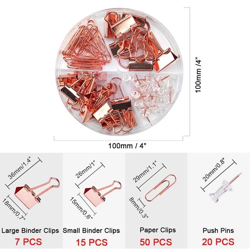 Fashion Binder Clips Paper Clips Push Pins Sets With Box For Office School And Home Supplies Rose Gold Office Tools Set
Fashion Binder Clips Paper Clips Push Pins Sets With Box For Office School And Home Supplies Rose Gold Office Tools Set