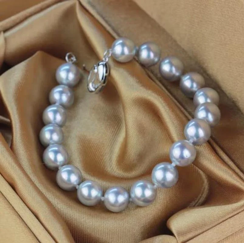 Natural 7.5"9-10mm South Sea Genuine Gray Round Pearl Bracelet Woman Free Shipping Jewelry Bracelets
Natural 7.5"9-10mm South Sea Genuine Gray Round Pearl Bracelet Woman Free Shipping Jewelry Bracelets