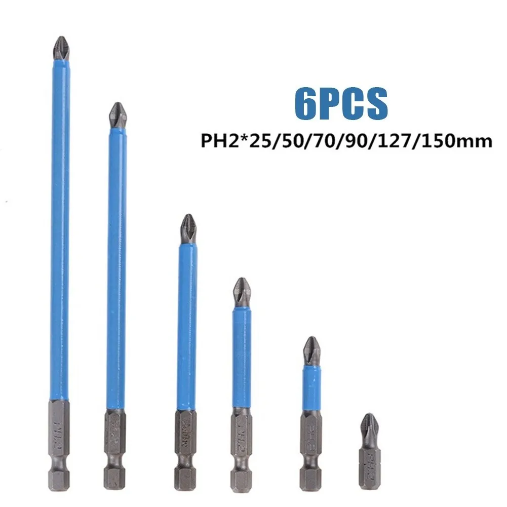 Magnetic Anti Slip Long Reach Electric Screwdriver Bits 1/4" Hex Shank Precision PH2 Single Cross Head Power Tools
Magnetic Anti Slip Long Reach Electric Screwdriver Bits 1/4" Hex Shank Precision PH2 Single Cross Head Power Tools