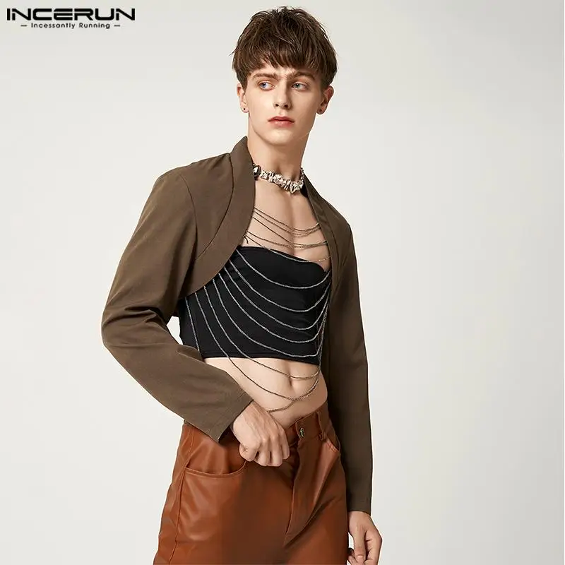 Fashion Men Blazer Plain Chain Decoration Lapel Long Sleeve Crop Suits Men 2023 Party Nightclub Streetwear Thin Coats INCERUN
Fashion Men Blazer Plain Chain Decoration Lapel Long Sleeve Crop Suits Men 2023 Party Nightclub Streetwear Thin Coats INCERUN