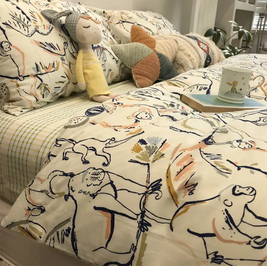 Fashion design jungle animal bedding set,unusual cotton twin full queen king home textile flat sheet pillow case duvet cover
Fashion design jungle animal bedding set,unusual cotton twin full queen king home textile flat sheet pillow case duvet cover