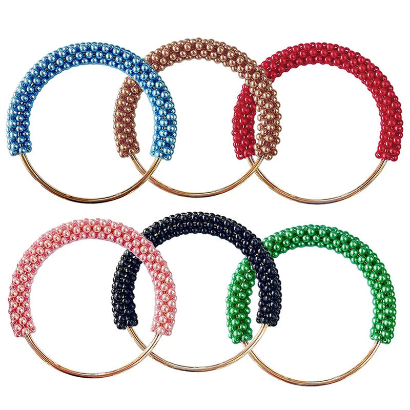 Pearl Round Bag Handle Ring Braided Colorful Beads for Women Handbag Purse Frame DIY Handmade Bag Accessories
Pearl Round Bag Handle Ring Braided Colorful Beads for Women Handbag Purse Frame DIY Handmade Bag Accessories