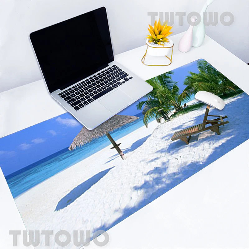 

Beach Sea Palm Scenery Mouse Pad Mouse Mat Large Desk Mat MousePad Mouse Mat Keyboard Pad Soft Non-slip HD Hot Sell Carpet