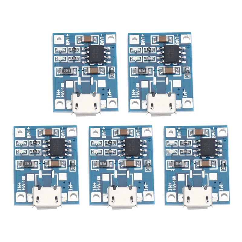 5X Micro-USB 1A Li-Ion 18650 зарядное устройство для литиевой батареи, зарядка для модульной платы TP4056
5X Micro-USB 1A Li-Ion 18650 зарядное устройство для литиевой батареи, зарядка для модульной платы TP4056