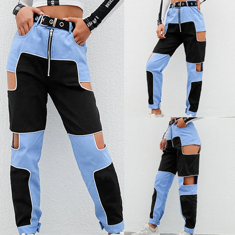 Harajuku Hip Hop Cargo Pants Women Hollow Out High Waist Trousers Streetwear Patchwork Sweatpants And Joggers
Harajuku Hip Hop Cargo Pants Women Hollow Out High Waist Trousers Streetwear Patchwork Sweatpants And Joggers