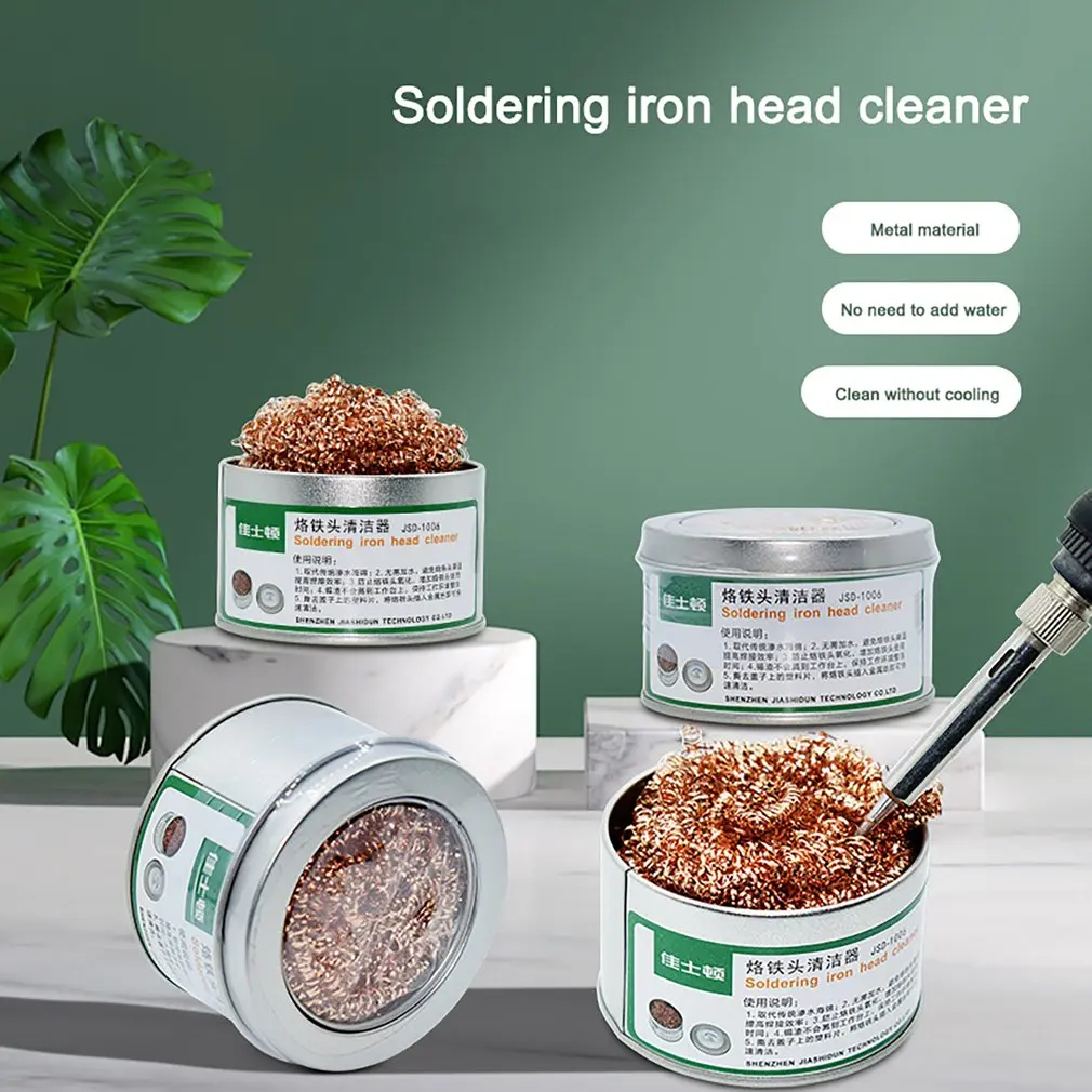 1pc Cleaning Ball Desoldering Soldering Iron Mesh Filter Cleaning Nozzle Tip Copper Wire Cleaner Ball Metal Dross Box Clean Ball
1pc Cleaning Ball Desoldering Soldering Iron Mesh Filter Cleaning Nozzle Tip Copper Wire Cleaner Ball Metal Dross Box Clean Ball