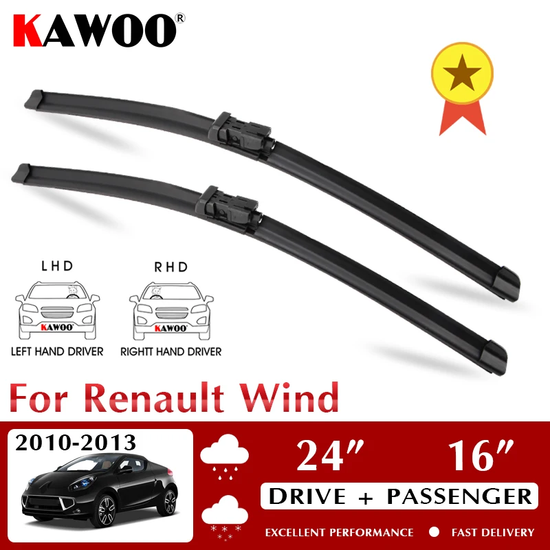 KAWOO Wiper Front Car Wiper Blades For Renault Wind 2010-2013 Windshield Windscreen Front Window Accessories 24"+16" LHD RHD
KAWOO Wiper Front Car Wiper Blades For Renault Wind 2010-2013 Windshield Windscreen Front Window Accessories 24"+16" LHD RHD