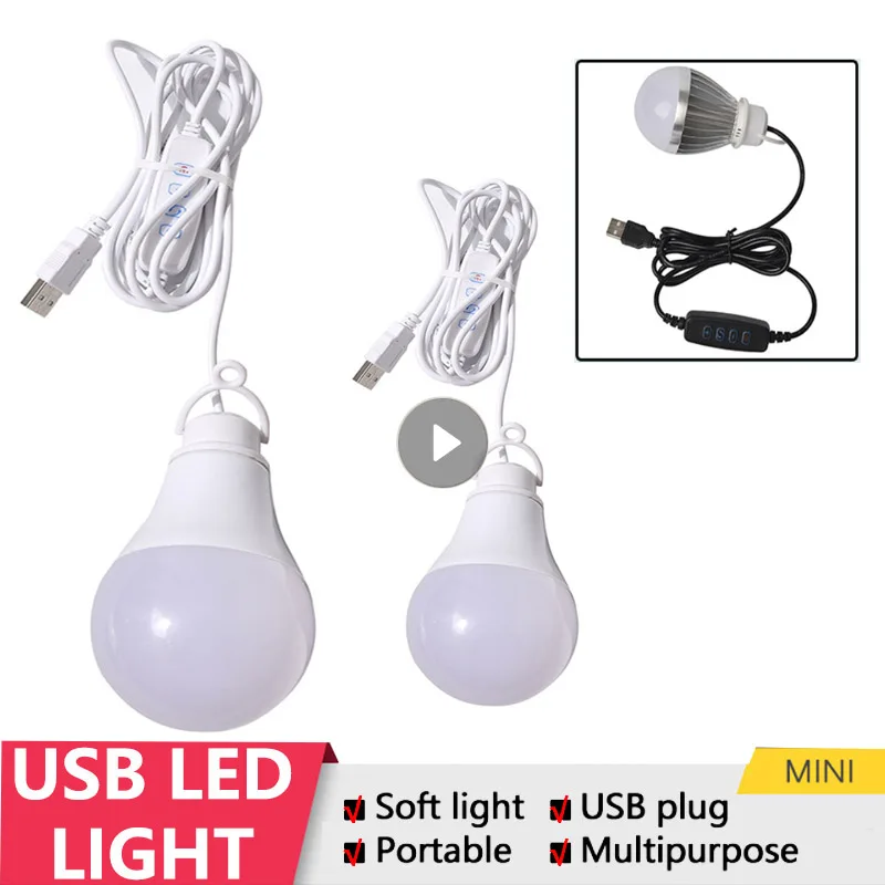 USB LED Bulb 5V Energy Save Lamp Bulb Mobile Power Charge Emergency Lights Portable Lighting For Outdoor Camping Night Market
USB LED Bulb 5V Energy Save Lamp Bulb Mobile Power Charge Emergency Lights Portable Lighting For Outdoor Camping Night Market