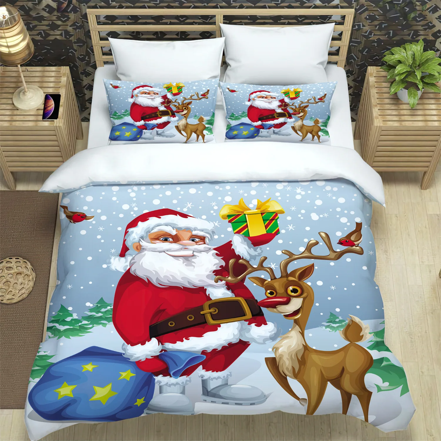 3D Printed Merry Christmas Bedding Set Queen/Twin/King Size Christmas Decoration Home Bedclothes with Bedding Pillow
3D Printed Merry Christmas Bedding Set Queen/Twin/King Size Christmas Decoration Home Bedclothes with Bedding Pillow