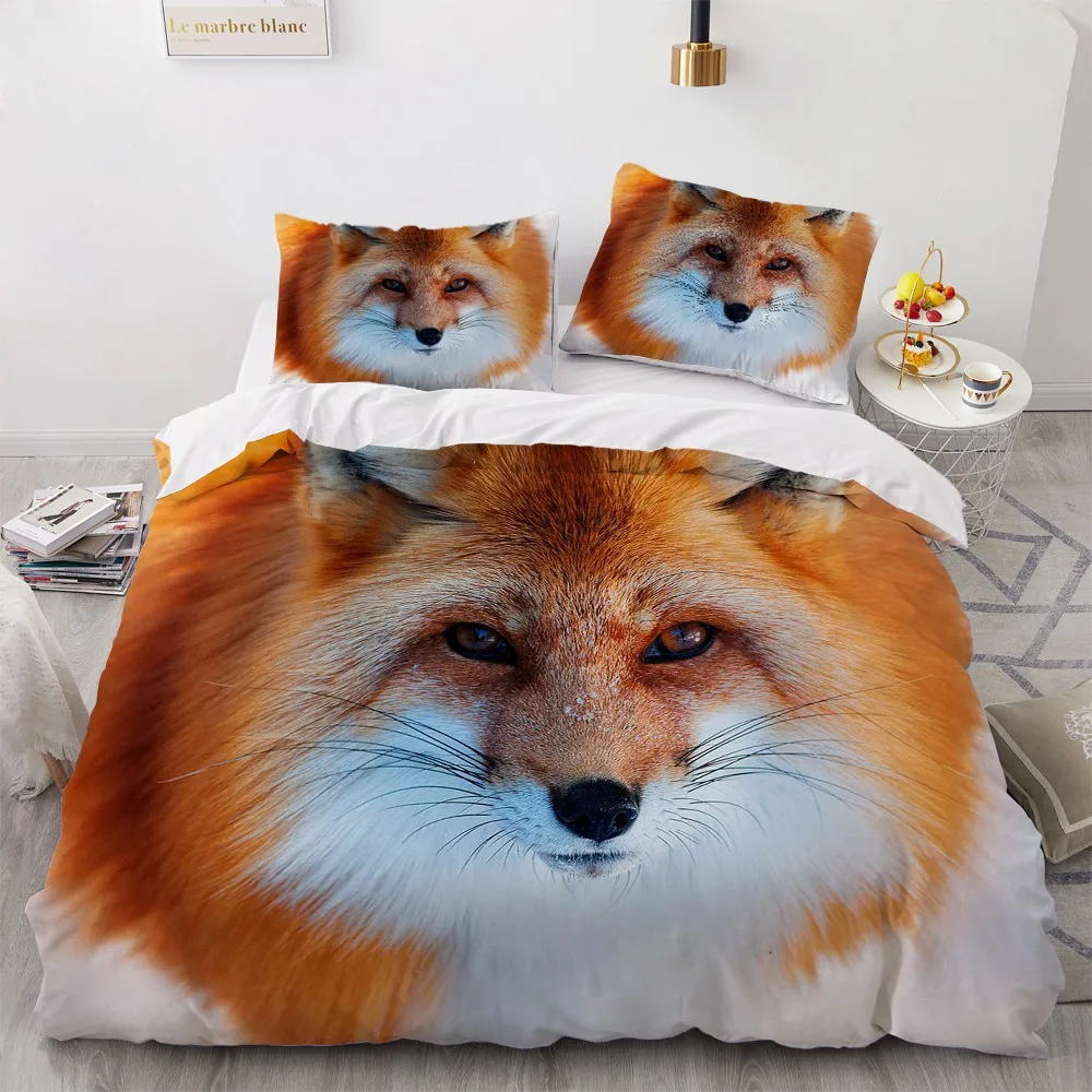 3D Bedding Sets Animal Fox Quilt Cover Set Comforter Bed 3-piece Pillowcase King Queen Full quilt cover Home Texitle
3D Bedding Sets Animal Fox Quilt Cover Set Comforter Bed 3-piece Pillowcase King Queen Full quilt cover Home Texitle