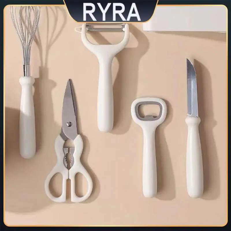 White Sharp Blade Fruit Knife Durable Kitchen Utensils Combination Set Kitchen Utensils Kitchenware 6-piece Set Stainless Steel
White Sharp Blade Fruit Knife Durable Kitchen Utensils Combination Set Kitchen Utensils Kitchenware 6-piece Set Stainless Steel