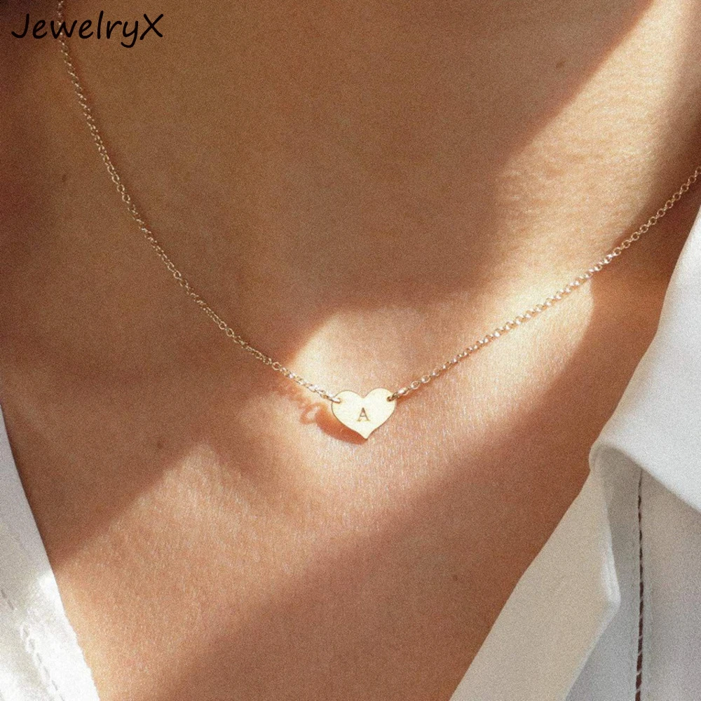 JewelryX Custom Heart Letter Necklaces Personality Stainless Steel Hollow Love Initials Pendant Choker For Women Jewelry Gifts
JewelryX Custom Heart Letter Necklaces Personality Stainless Steel Hollow Love Initials Pendant Choker For Women Jewelry Gifts