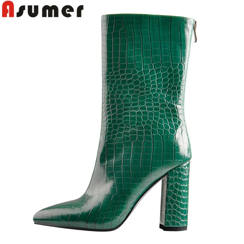 ASUMER 2023 Plus Size 35-46 New Autumn Spring Pu Ankle Boots Ladies Zipper Women Boots Thick High Heels Shoes
ASUMER 2023 Plus Size 35-46 New Autumn Spring Pu Ankle Boots Ladies Zipper Women Boots Thick High Heels Shoes