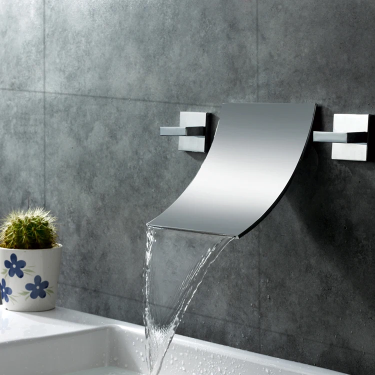 Luxury bathroom design 2 handles waterfall faucet chrome,brass basin faucet,wall mount basin faucet MLFALLS
Luxury bathroom design 2 handles waterfall faucet chrome,brass basin faucet,wall mount basin faucet MLFALLS