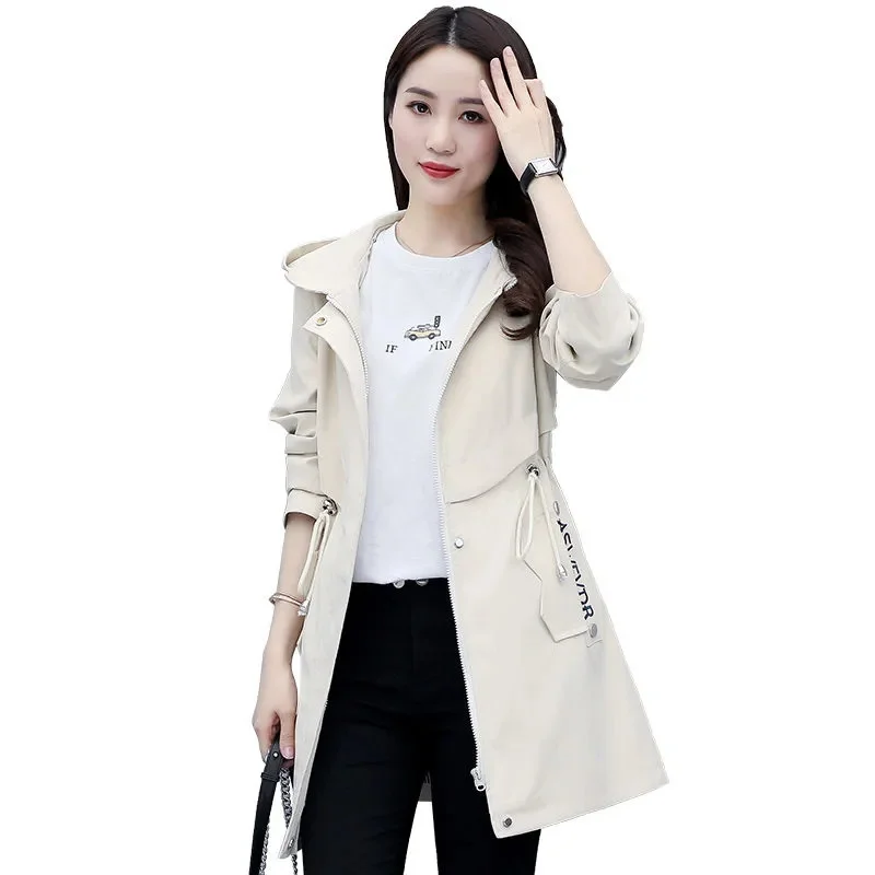With Lining Women Trench Coat Spring Autumn New Korean Loose Casual Hooded Windbreaker Female Mid-length Fashion Trench Coat
With Lining Women Trench Coat Spring Autumn New Korean Loose Casual Hooded Windbreaker Female Mid-length Fashion Trench Coat