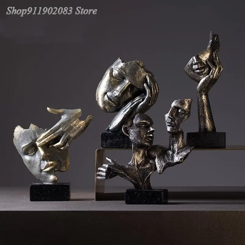 Creative Resin Sculpture Abstract Human Head Human Face Human Body Crafts Ornaments Hollow Out Distressed Home Decoration
Creative Resin Sculpture Abstract Human Head Human Face Human Body Crafts Ornaments Hollow Out Distressed Home Decoration