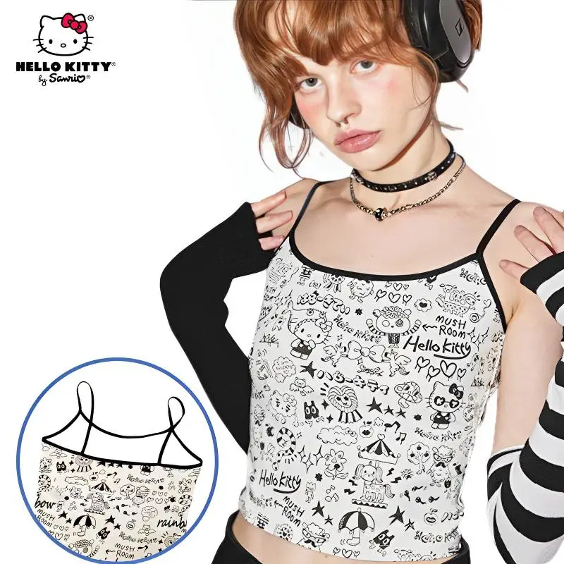 Sanrio Hello Kitty Sling Nightwear Summer Thin Anime Kawaii Slim Fit Short Y2K Spicy Girls Fashion Pajamas Set With Chest Pads
Sanrio Hello Kitty Sling Nightwear Summer Thin Anime Kawaii Slim Fit Short Y2K Spicy Girls Fashion Pajamas Set With Chest Pads