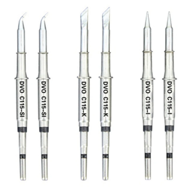 DVO 6Pcs Universal C115 Soldering Iron Tips Lead Free Welding Tip Handle Iron Tips Heating Core 2 In1 Solder Station Handle Tips
DVO 6Pcs Universal C115 Soldering Iron Tips Lead Free Welding Tip Handle Iron Tips Heating Core 2 In1 Solder Station Handle Tips