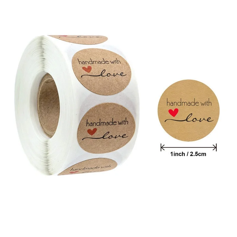 500pcs Kraft Paper Thank You Stickers With Red Heart Handmade Labels Sticker for Business Envelope Sealing Stationery
500pcs Kraft Paper Thank You Stickers With Red Heart Handmade Labels Sticker for Business Envelope Sealing Stationery