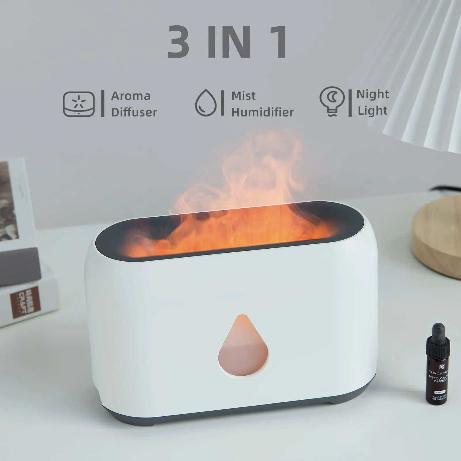Flame Aroma Air Diffuser 3 in 1 Upgraded Essential Oil Scent Diffuser Humidifier With Light Safety Low-Noise Fragrance Diffuser
Flame Aroma Air Diffuser 3 in 1 Upgraded Essential Oil Scent Diffuser Humidifier With Light Safety Low-Noise Fragrance Diffuser