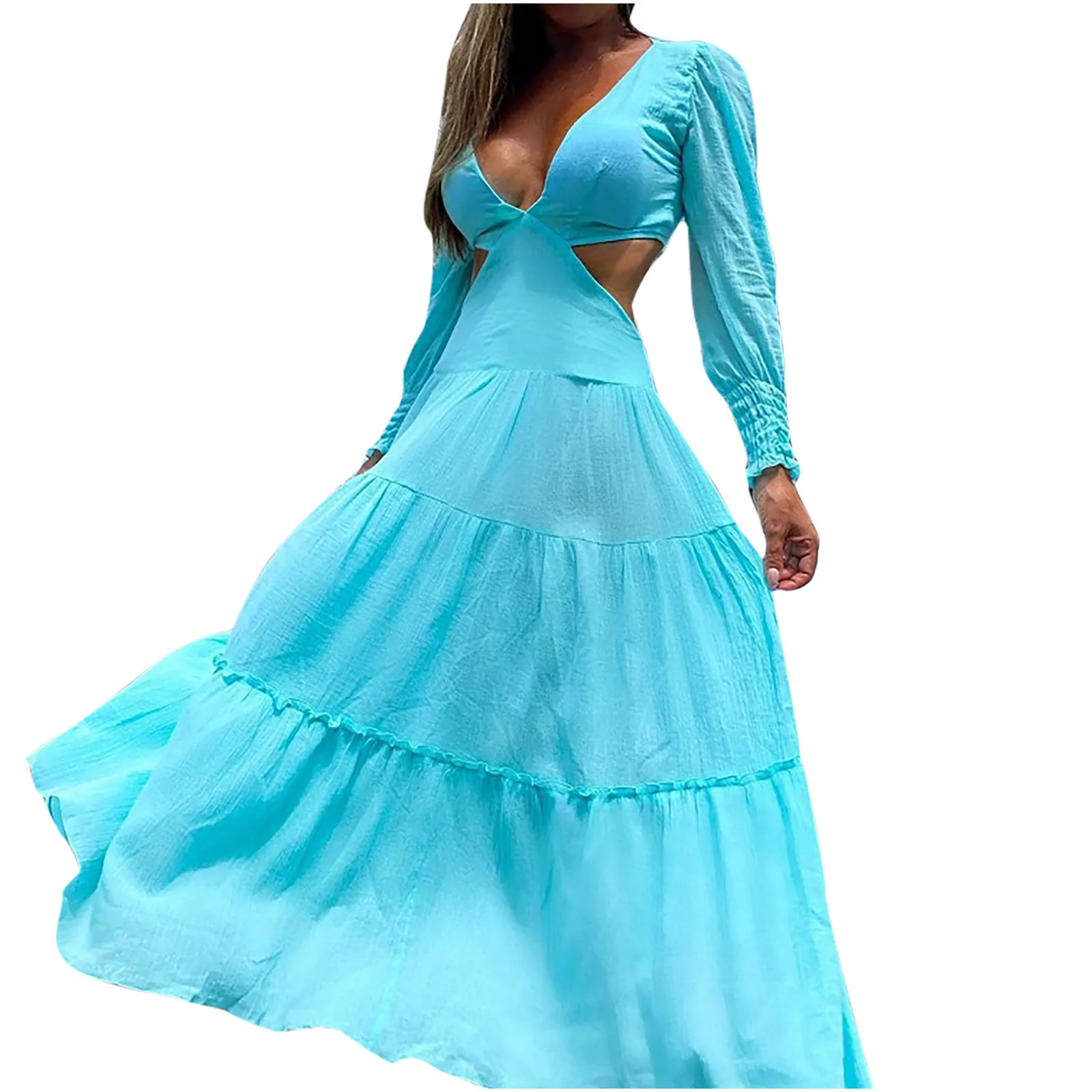 ISHOWTIENDA New Fashion Women Stitching Long Sleeve Dress Hollow V-Neck Sling Out Slim Backless Sexy Solid Autumn Dress
ISHOWTIENDA New Fashion Women Stitching Long Sleeve Dress Hollow V-Neck Sling Out Slim Backless Sexy Solid Autumn Dress