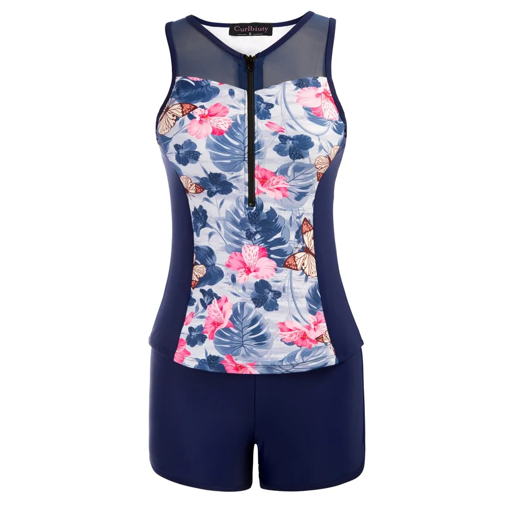 Curlbiuty Women Tankini Set Separated Swimsuit Crew Neck Mesh Patchwork Tops+Swim Bottoms Sports Pool Swimwear Beach Wear A30
Curlbiuty Women Tankini Set Separated Swimsuit Crew Neck Mesh Patchwork Tops+Swim Bottoms Sports Pool Swimwear Beach Wear A30