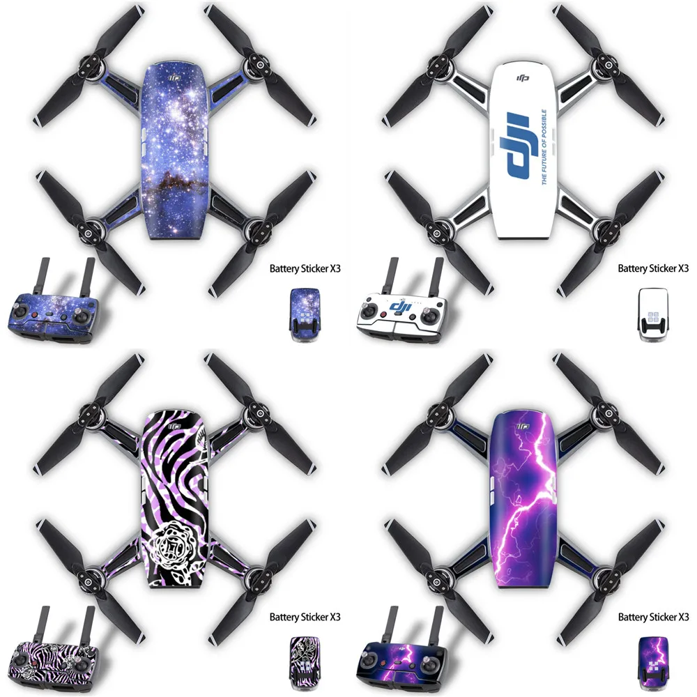 PVC Stickers Waterproof Skin Decals for DJI Spark Sunrise Sticker Drone Accessories Body Battery Protection Film Cover
PVC Stickers Waterproof Skin Decals for DJI Spark Sunrise Sticker Drone Accessories Body Battery Protection Film Cover