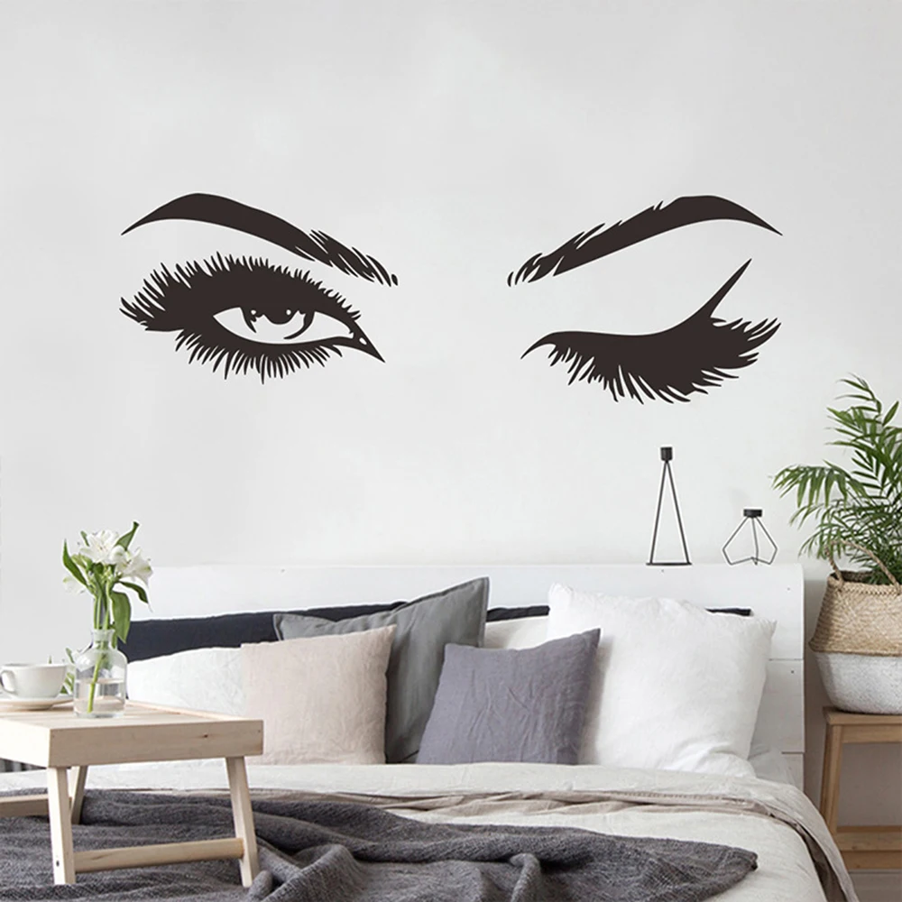 Wall Stickers For Girls Woman Eye Wall Sticker Art Lash Face Girl Eyelash Pattern Decal Beauty Salon Bedroom Background Murals
Wall Stickers For Girls Woman Eye Wall Sticker Art Lash Face Girl Eyelash Pattern Decal Beauty Salon Bedroom Background Murals