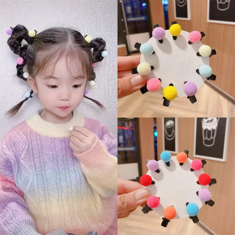 10Pcs/Set 10mm Small Solid Fur Ball Hair Clip Cute Mix Color Pompom headwear Hairpins Cartoon Hairpins for Kids Styling Tools
10Pcs/Set 10mm Small Solid Fur Ball Hair Clip Cute Mix Color Pompom headwear Hairpins Cartoon Hairpins for Kids Styling Tools