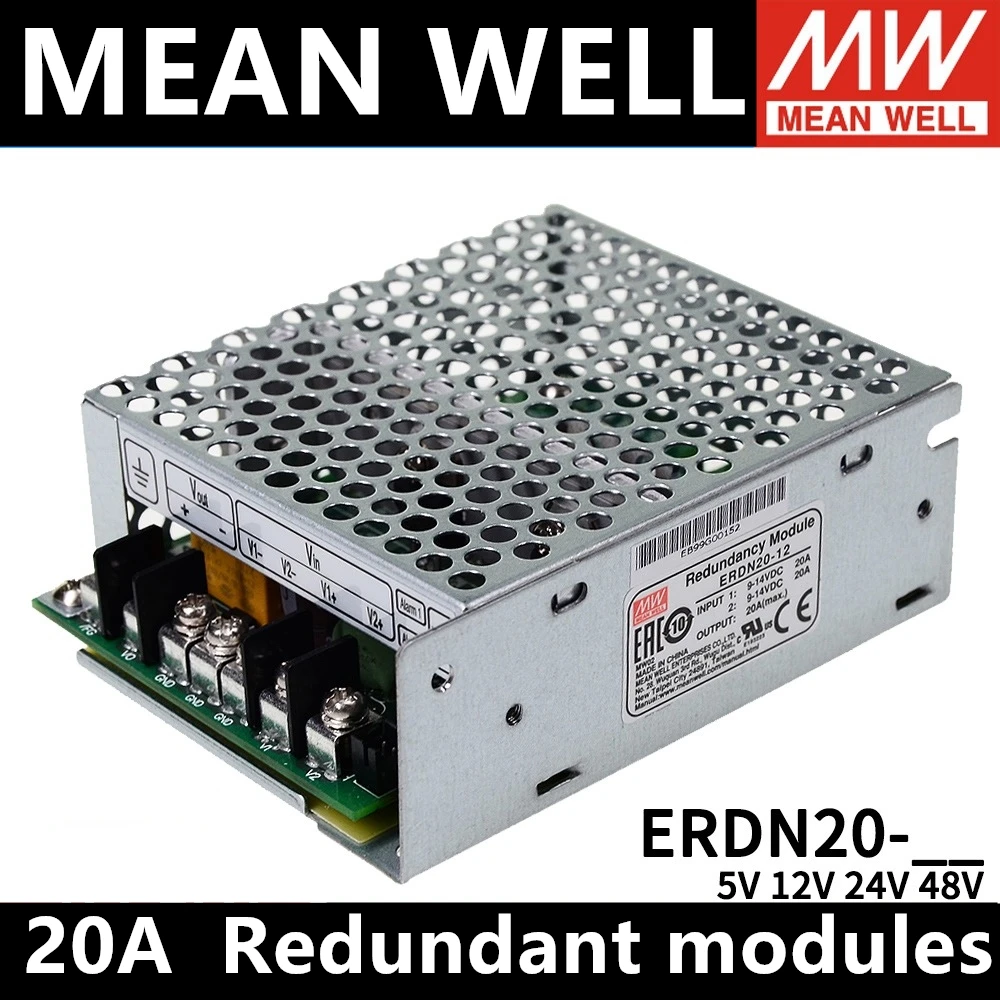 

MEAN WELL switching power supply ERDN20-5 ERDN20-12 ERDN20-24 ERDN20-48 Housing type redundancy module Enclosed Type