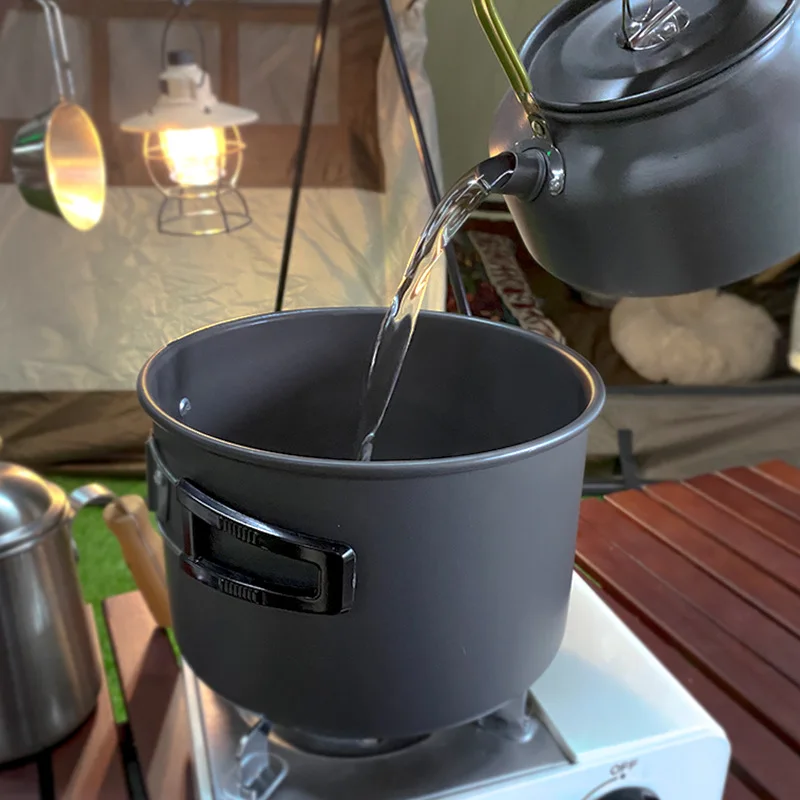 Camping Outdoor Portable Pot Set 3-4 People With Kettle Set Mountaineering Picnic Self-driving Picnic Barbecue Non-stick Pot
Camping Outdoor Portable Pot Set 3-4 People With Kettle Set Mountaineering Picnic Self-driving Picnic Barbecue Non-stick Pot