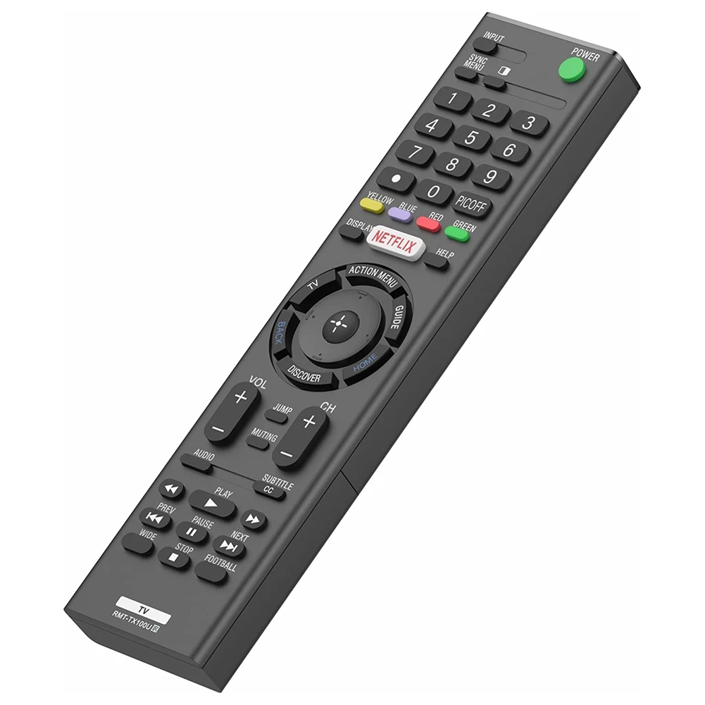 RMT-TX100U Remote Replacement for All Sony Bravia LCD LED HD Smart TVs, with Netflix Button
RMT-TX100U Remote Replacement for All Sony Bravia LCD LED HD Smart TVs, with Netflix Button
