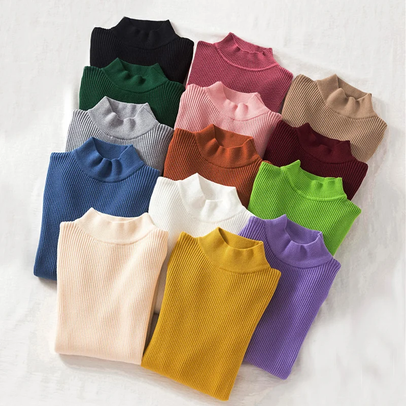 autumn female pullover's sweater mid-turtleneck high-knit female sleeve long elastic winter soft blouse 2021
autumn female pullover's sweater mid-turtleneck high-knit female sleeve long elastic winter soft blouse 2021