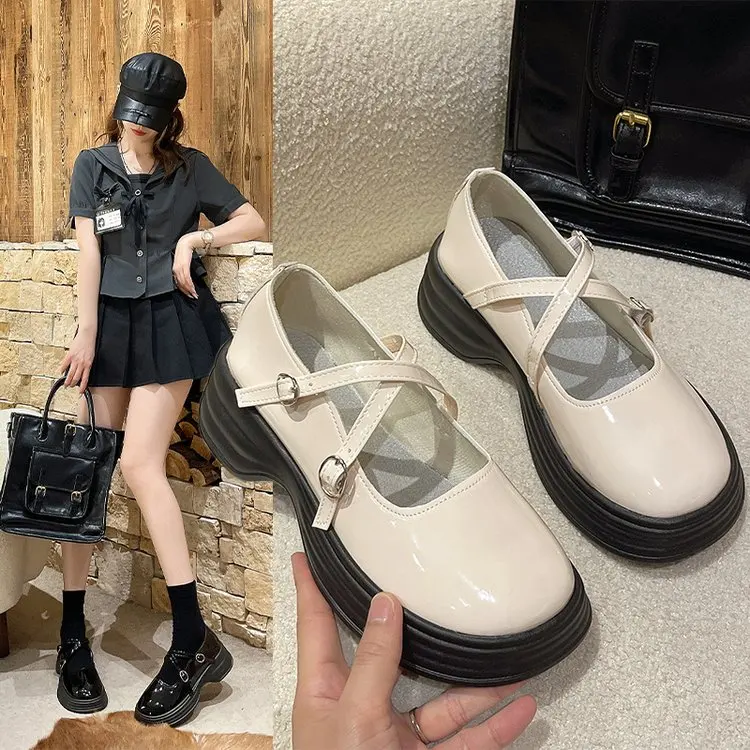 Women's Shoes Platform Black Flats Female Footwear All-Match Round Toe Oxfords Clogs Retro Dress New Cross Summer Leather Fabric
Women's Shoes Platform Black Flats Female Footwear All-Match Round Toe Oxfords Clogs Retro Dress New Cross Summer Leather Fabric