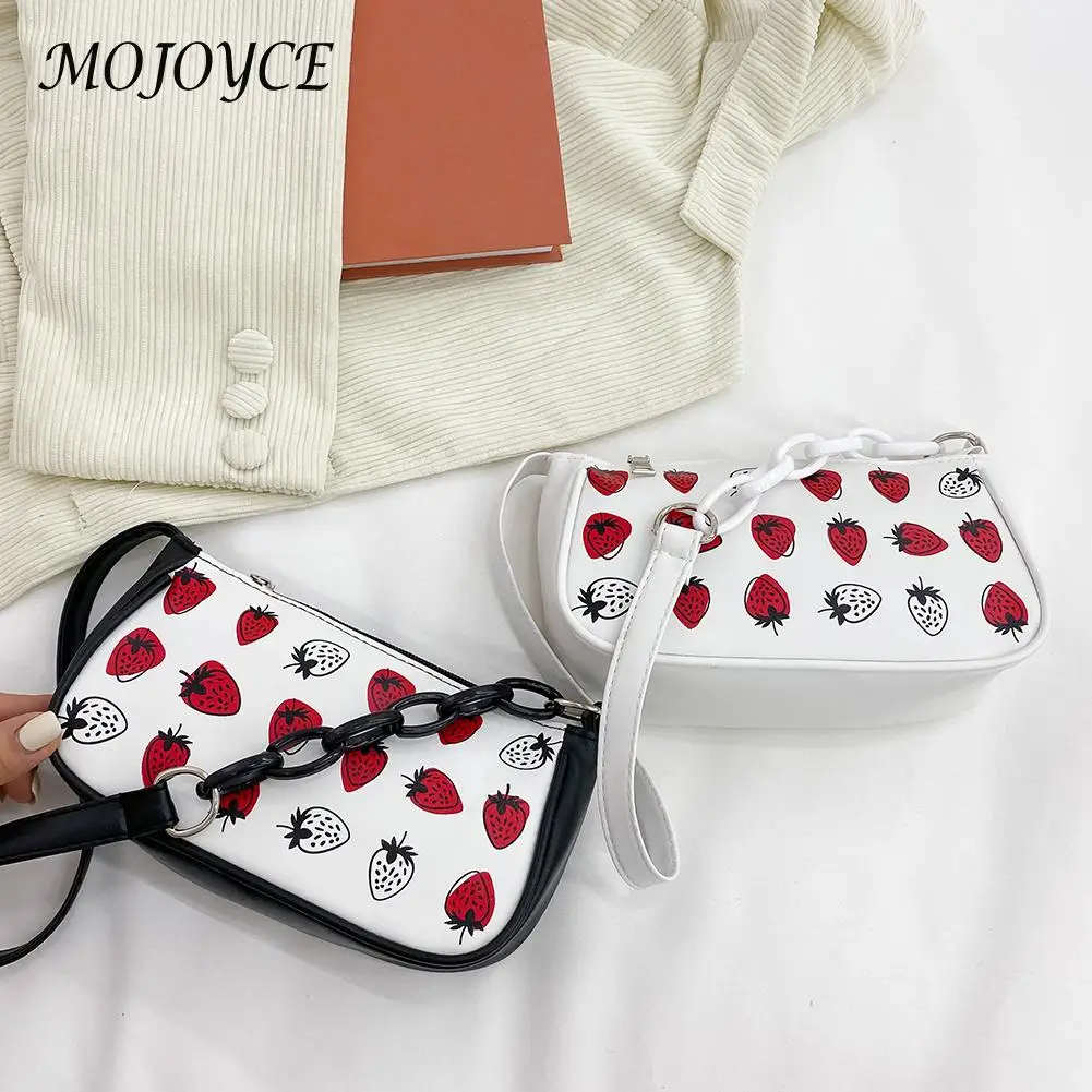 Simple Strawberry Cat Pattern Subaxillary Bags Small Ladies Acrylic Chain Shopping Handbags Leather Underarm Bags
Simple Strawberry Cat Pattern Subaxillary Bags Small Ladies Acrylic Chain Shopping Handbags Leather Underarm Bags