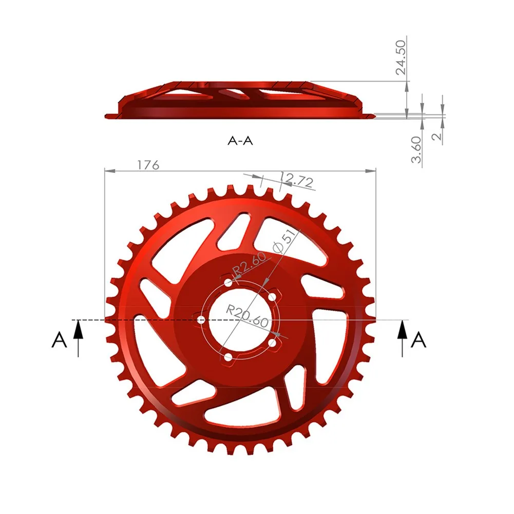 Electric Bicycle 42T Chain Ring Offset Correction Aluminum Alloy E-bike E-Scooter ChainRing FOR BAFANG BBSHD Cycling Parts
Electric Bicycle 42T Chain Ring Offset Correction Aluminum Alloy E-bike E-Scooter ChainRing FOR BAFANG BBSHD Cycling Parts
