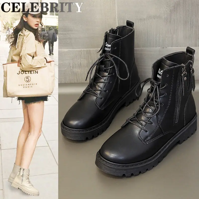 Martin Boots Girl 2022 Autumn/winter New Korean Booties Thick-soled Joker British Style Lace-up High-top Women's Shoes
Martin Boots Girl 2022 Autumn/winter New Korean Booties Thick-soled Joker British Style Lace-up High-top Women's Shoes