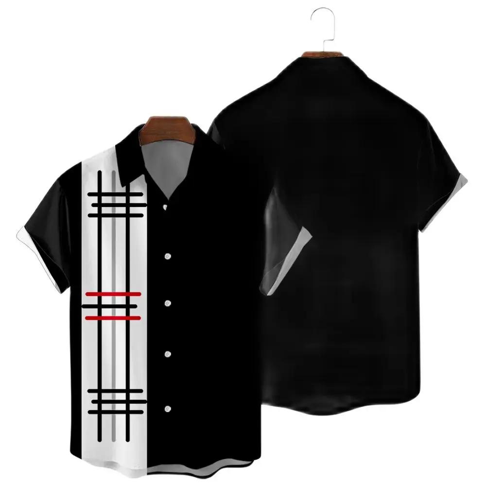 2022 Summer Men's Short Sleeve Open Button Hawaiian Shirt Striped Simple Style 3D Printed Shirt Plus Size 5XL
2022 Summer Men's Short Sleeve Open Button Hawaiian Shirt Striped Simple Style 3D Printed Shirt Plus Size 5XL