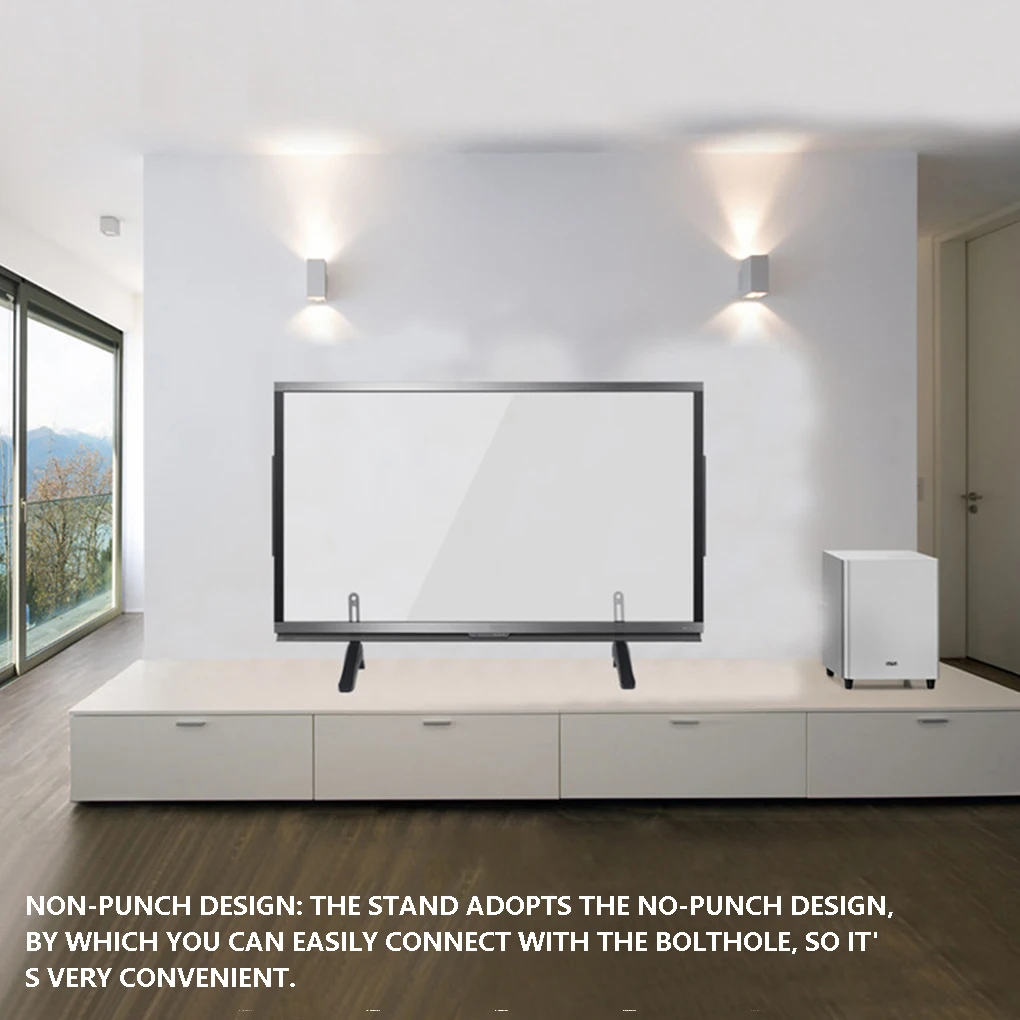 

TV Bases Black Pedestal Wear-resistant Stand Strong Riser Exquisite Efficient Television Legs for 32 to 65 inches