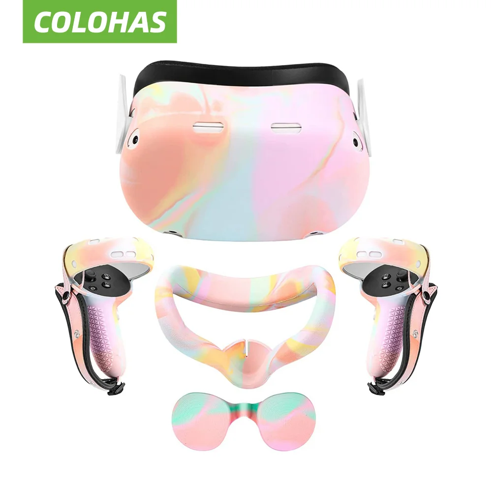 Macaron for Oculus Quest 2 Silicone Protective Cover Shell Case for Quest2 VR Headset Face Eye Pad Handle Grip VR Accessories
Macaron for Oculus Quest 2 Silicone Protective Cover Shell Case for Quest2 VR Headset Face Eye Pad Handle Grip VR Accessories