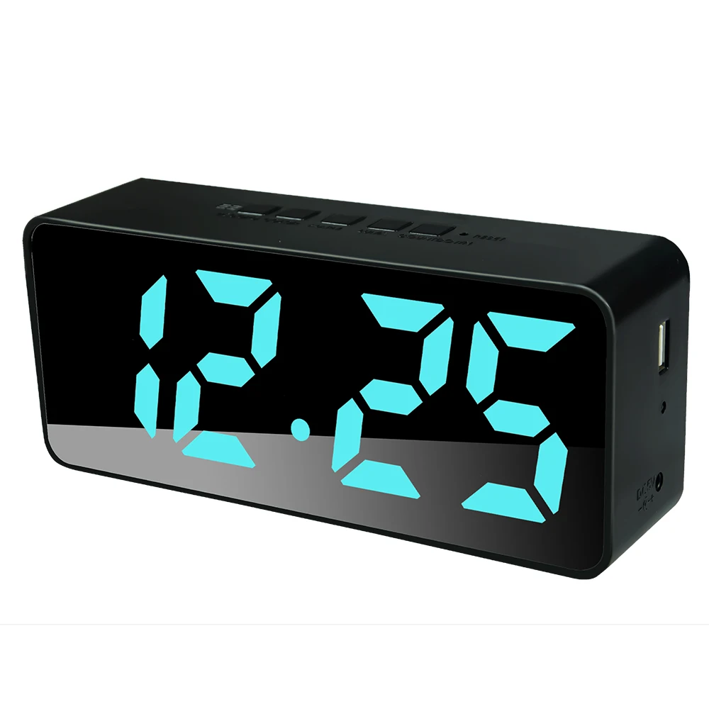Smart APP Digital Alarm Clock with 100 Colors LED Black 
Smart APP Digital Alarm Clock with 100 Colors LED Black