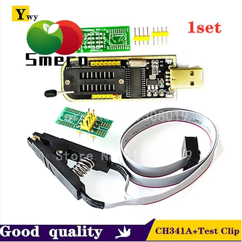 USB-программатор CH341A 24 25 серия EEPROM, модуль программатора с флэш-BIOS + зажим SOIC8 SOP8 для проверки EEPROM 93CXX / 25CXX / 24CXX
USB-программатор CH341A 24 25 серия EEPROM, модуль программатора с флэш-BIOS + зажим SOIC8 SOP8 для проверки EEPROM 93CXX / 25CXX / 24CXX