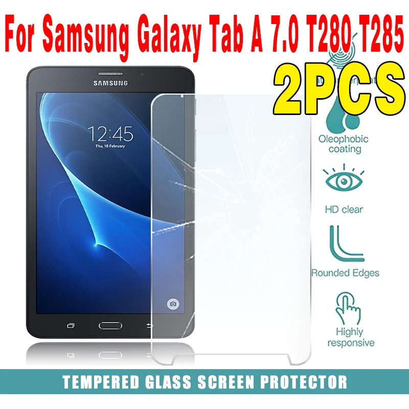 2Pcs Tempered Glass For Samsung Galaxy Tab A A6 7.0 inch SM-T280 SM-T285 Screen Protector 9H 0.3mm Tablet Protective Film
2Pcs Tempered Glass For Samsung Galaxy Tab A A6 7.0 inch SM-T280 SM-T285 Screen Protector 9H 0.3mm Tablet Protective Film