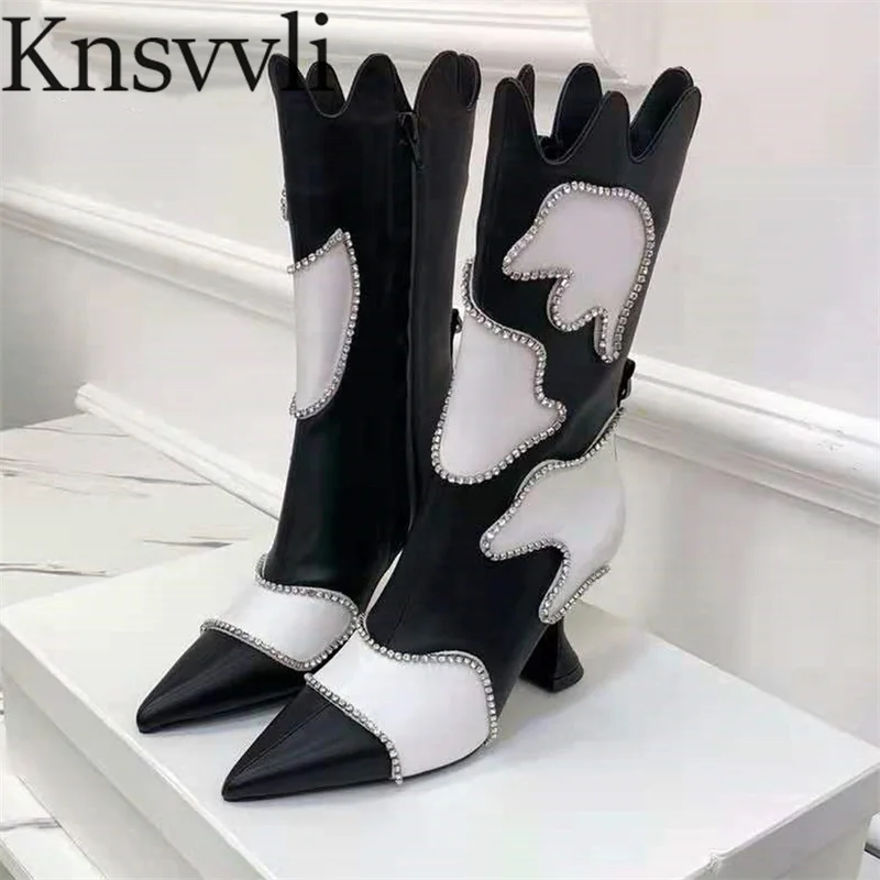 Sexy Cup Heels Ankle Boots Women Mixed Color Short Boots Crystal Chain Runway Shoes Women High Heels Modern Boots Woman
Sexy Cup Heels Ankle Boots Women Mixed Color Short Boots Crystal Chain Runway Shoes Women High Heels Modern Boots Woman