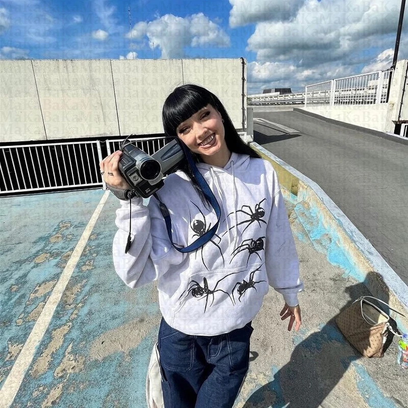 Harajuku Fashion Y2K Oversized Coat Personality Spider Print Women's Pullovers Hoodie Punk Couple Full Hoodie Top Kawaii Clothes
Harajuku Fashion Y2K Oversized Coat Personality Spider Print Women's Pullovers Hoodie Punk Couple Full Hoodie Top Kawaii Clothes