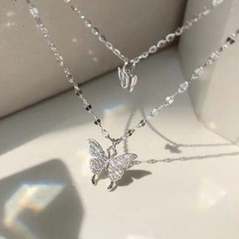 2022 new S925 silver double butterfly necklace female minority design sense of temperament everything collarbone chain ladies
2022 new S925 silver double butterfly necklace female minority design sense of temperament everything collarbone chain ladies