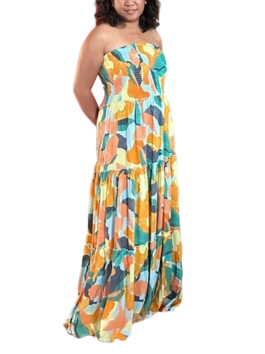Women s Elegant Off Shoulder Ruffle Sleeve Floral Print Maxi Dress - Plus Size Tube Top Loose Fit Aesthetic Summer Gown
Women s Elegant Off Shoulder Ruffle Sleeve Floral Print Maxi Dress - Plus Size Tube Top Loose Fit Aesthetic Summer Gown