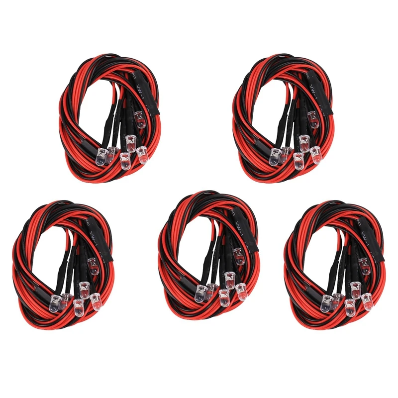 5Pcs 6 LED Light 5Mm 4 White 2 Red Light For 1/8 1/10 Axial SCX10 Traxxas TRX4 D90 HSP HPI Tamiya Redcat RC Car
5Pcs 6 LED Light 5Mm 4 White 2 Red Light For 1/8 1/10 Axial SCX10 Traxxas TRX4 D90 HSP HPI Tamiya Redcat RC Car